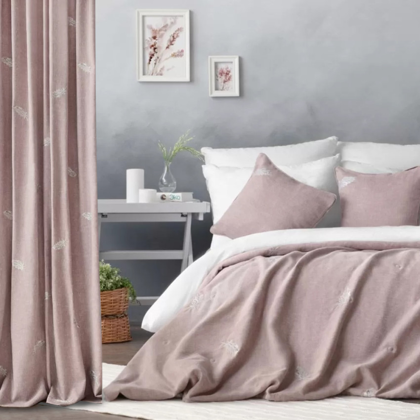 Комплект шторы и покрывало Мика Розовый по цене 23630 руб — купить в ...